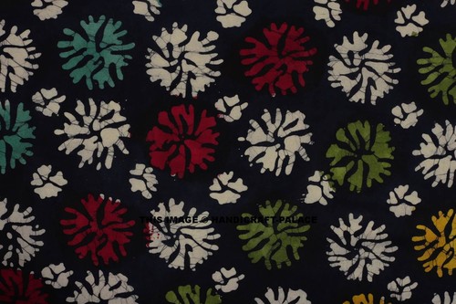 Indian Hand Block Print 100% Natural Cotton Voile Fabric Sewing Material By YD - Picture 9 of 13