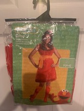 New Disguise Sesame Street Elmo Costume Adult Sz S 4-6 Dress Stockings Headpiece