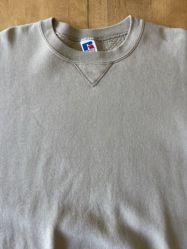 Vintage 90s Russell Athletic Crewneck Sweater Men's Large Earth Tone Tan Mocha - Picture 2 of 17