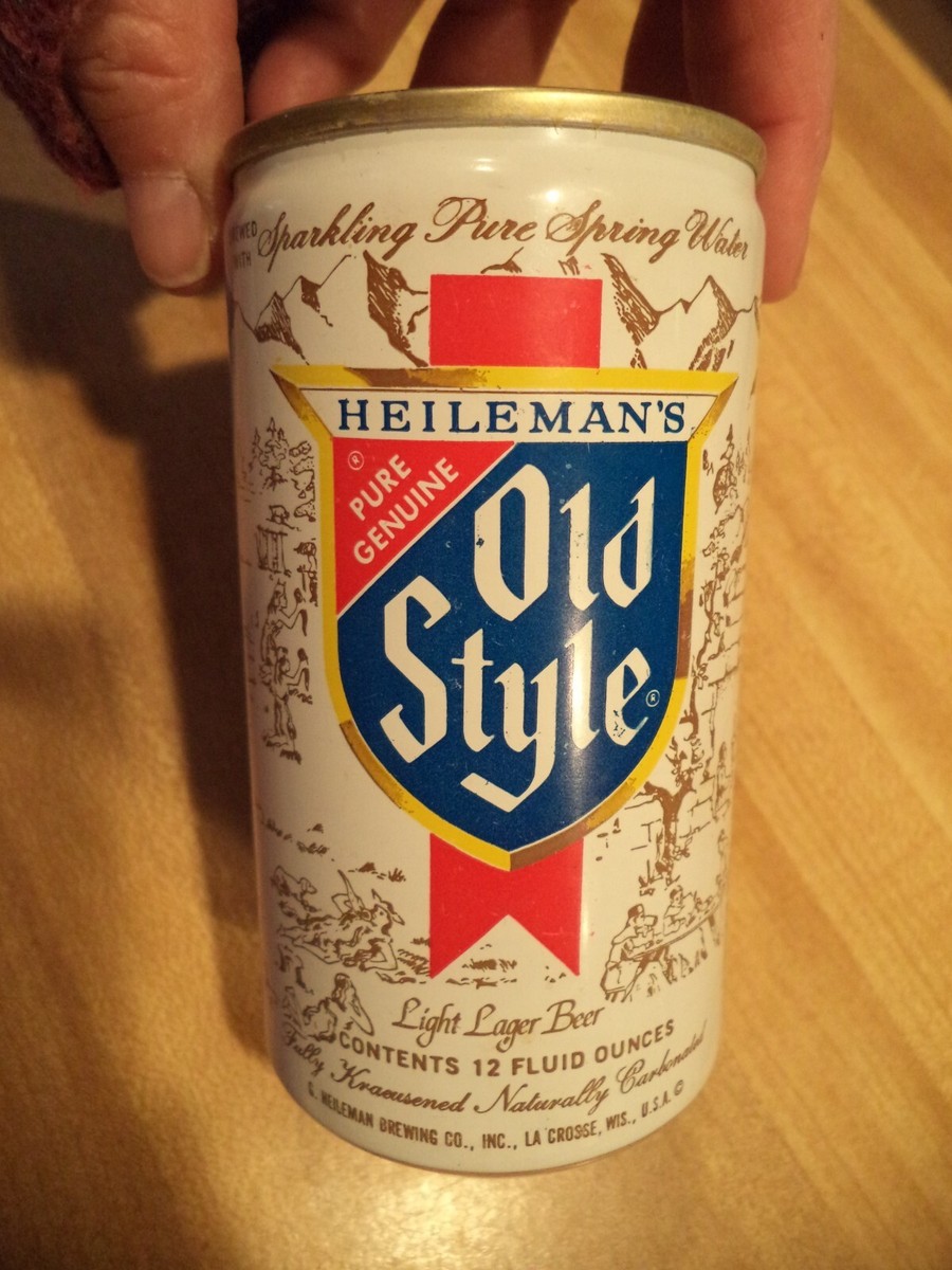 OLD STYLE 12 OZ ALUMINUM BEER CAN G. HEILEMAN BREWING LA CROSSE