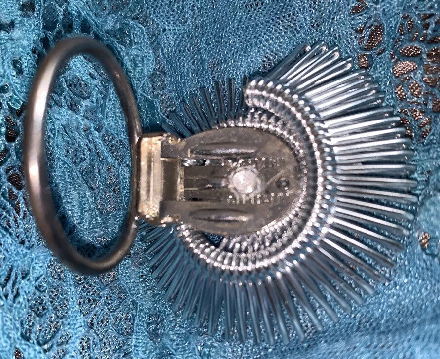 Scarf Clip West Germany Spiral Burst Silver Diamond C… Gem