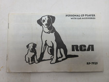 RCA RP-7925 Personal CD player Owners Manual Free Shipping.