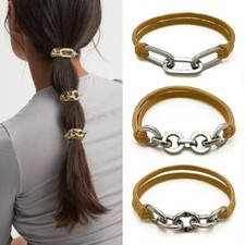 Bracelet Hair Ties for Women, Soft Elastic Ponytails Holders with Caramel-04