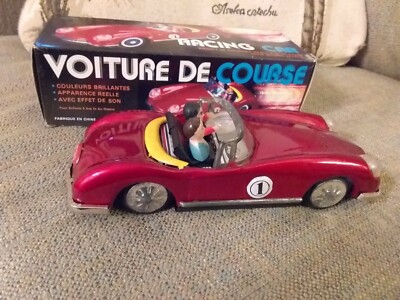 Jouet Vintage Voiture De Course MF 763 En Tôle Rouge - Occasion, Pour 8-11 Ans