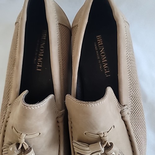 BRUNO MAGLI Trieste Bit Loafers in Taupe Suede Size 8 NEW - Picture 8 of 14