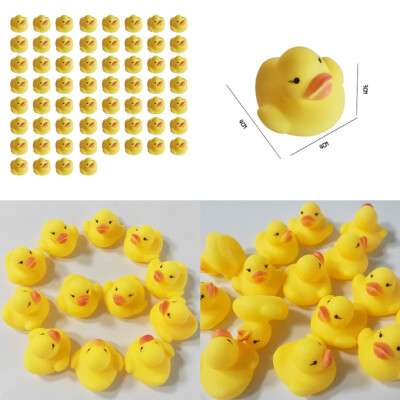 US 60 Mini Rubber Ducky Float Duck Baby Bath Shower Toy Birthday Party Gift