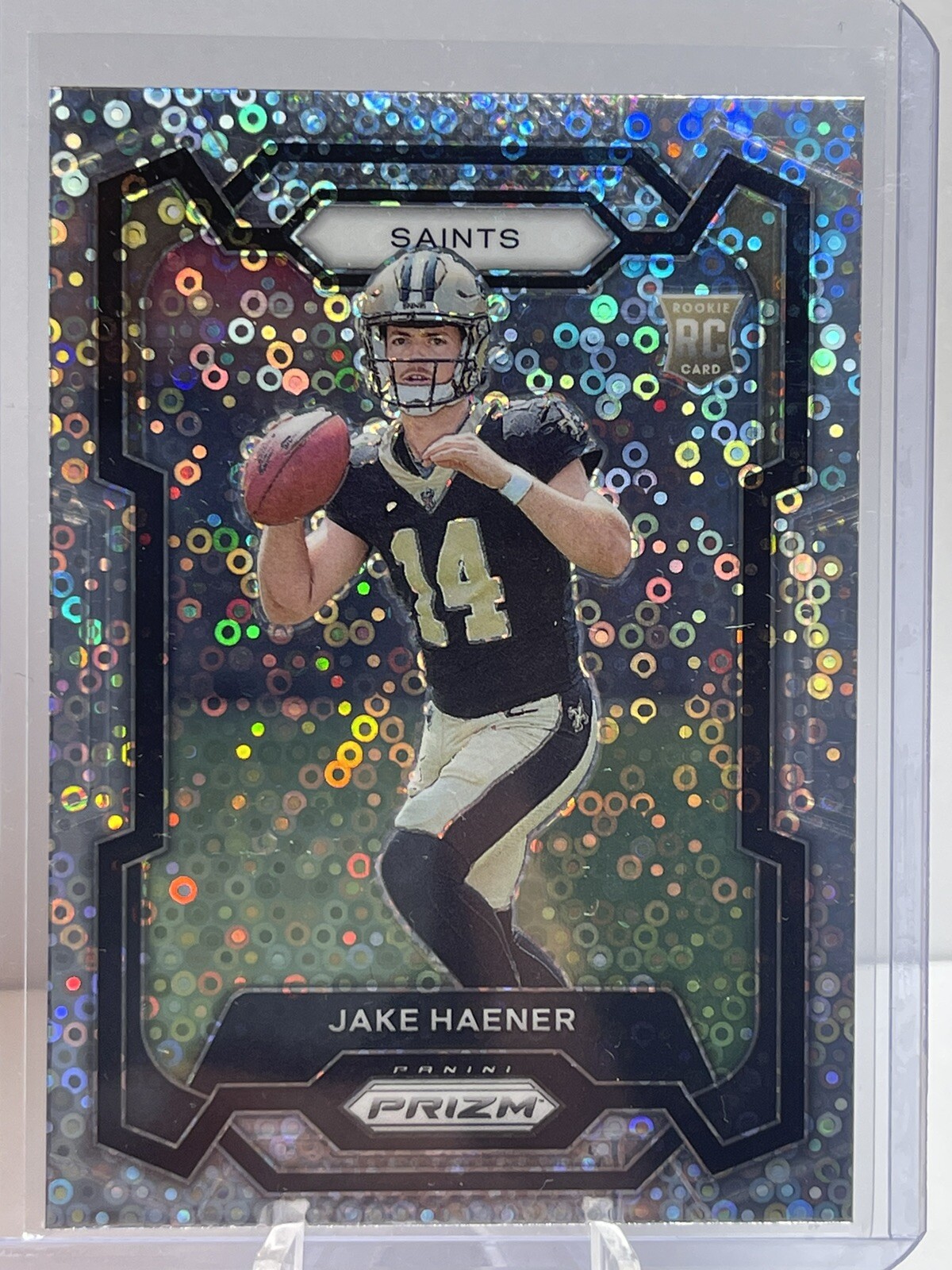 2023 Panini Prizm Rookies Silver Disco No Huddle  Jake Haener #374 Rookie RC