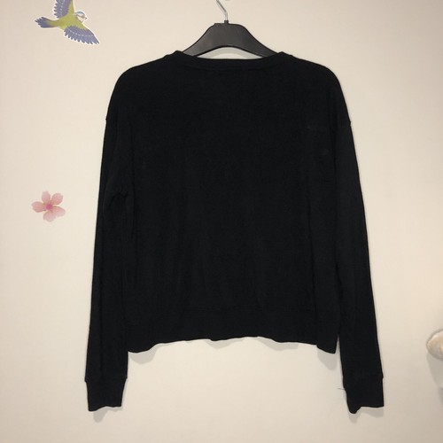 Forever 21 black pizza heart long sleeve shirt sweater pullover - Picture 3 of 3