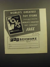 1960 F.A.O. Schwarz Toys Advertisement - World's greatest toy store
