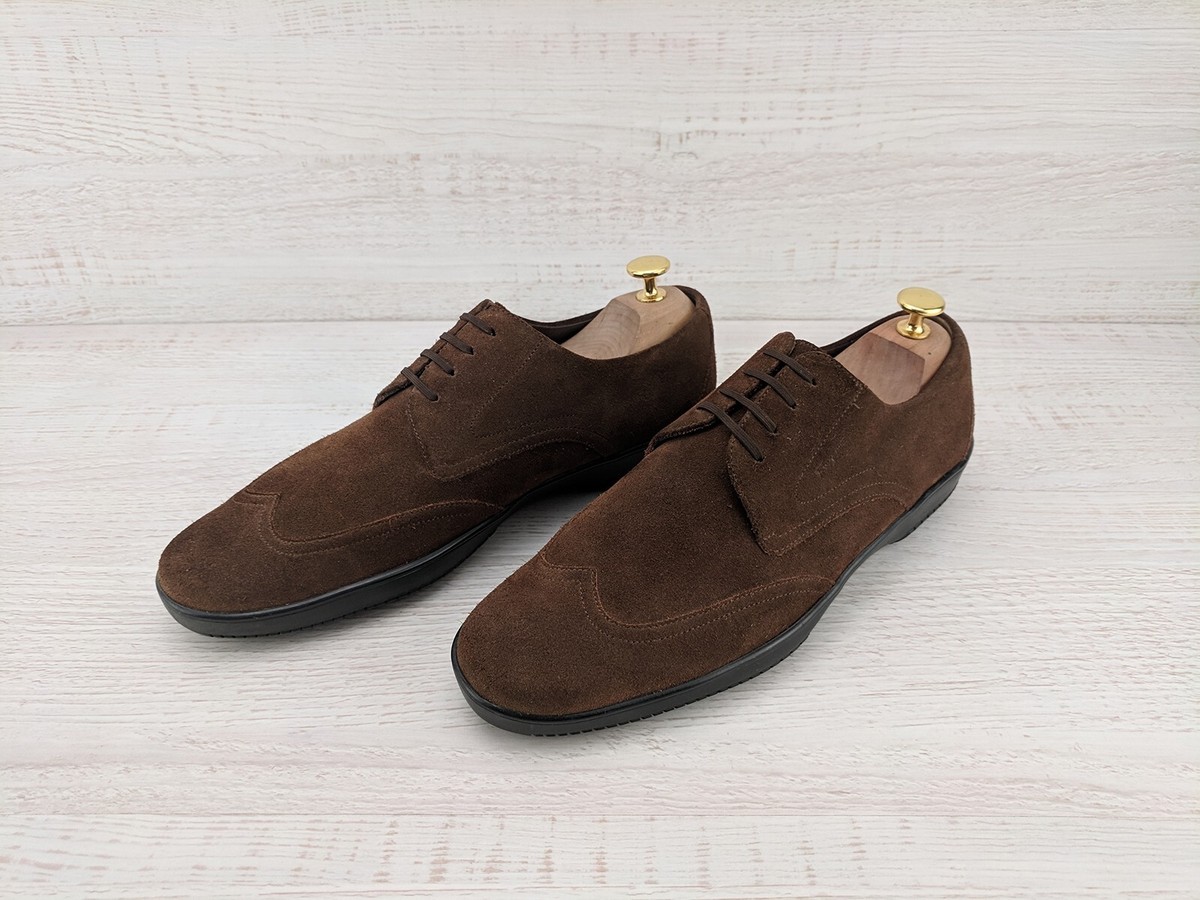 Salvatore Ferragamo size 9 Sneakers shoes suede brown mens 