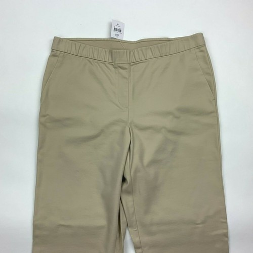 J Jill Pull on Pant Women 14 NWT Elastic Waist Stretch Cotton Blend Flat Front - Picture 2 of 10