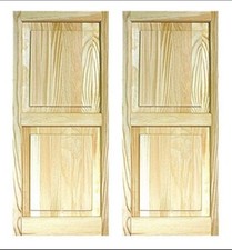 Exterior Solid Wood Raised Panel Window Shutters 15 X 63 In