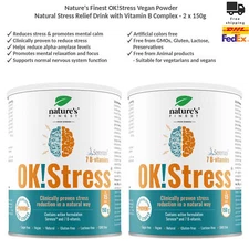 Nature's Finest OK!Stress Drink Natural Stress Relief Vegan Powder 2x150g
