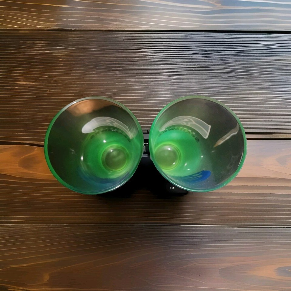 Two Seattle Seahawks Bud Light Pint Glass Green Frosted eBay