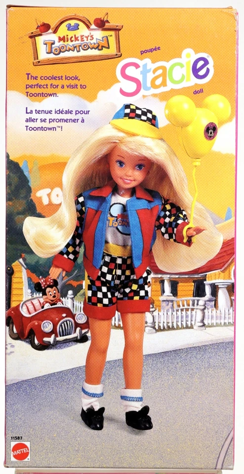 Muñeca extranjera Mickey's Toontown Stacie exclusiva de Disney - 11587 Mattel 1993 en caja original Foto 3 de 4