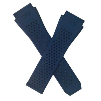 Blue FKM rubber strap to fit TAG Heuer Connected E3 & E4