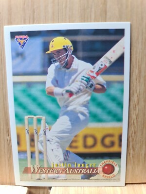 JUSTIN LANGER 1994 #58 Futera WESTERN AUSTRALIA ACB Cricket Card 