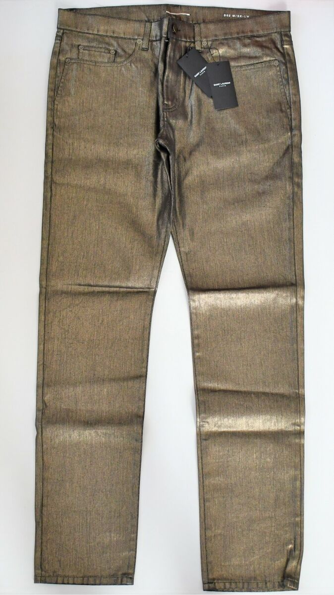 🆕️ SAINT LAURENT D02 M/SK-LW GOLD SKINNY Fit LOW WAIST 🆕️ SAINT LAURENT D02 M/SK-LW GOLD SKINNY Fit LOW WAIST