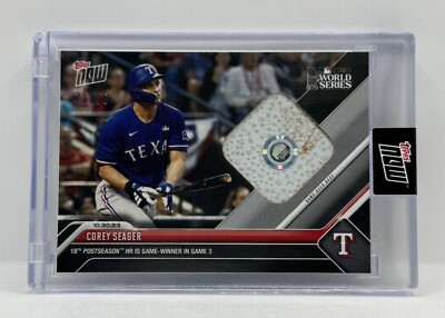 COREY SEAGER World Series MVP Game Used 2023 Topps Now #1063A 73/99 MLB Hologram