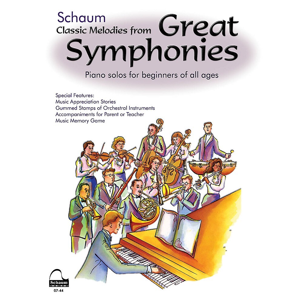 Серия учебных фортепианных произведений SCHAUM Great Symphonies (rev) в мягкой обложке
