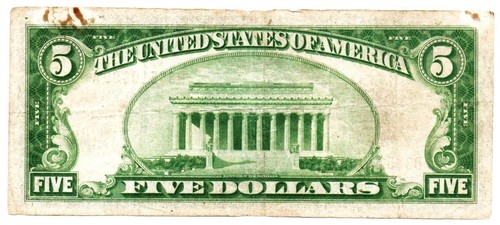 Fr. 1527 $5 1928B Legal Tender Note. - Picture 2 of 2
