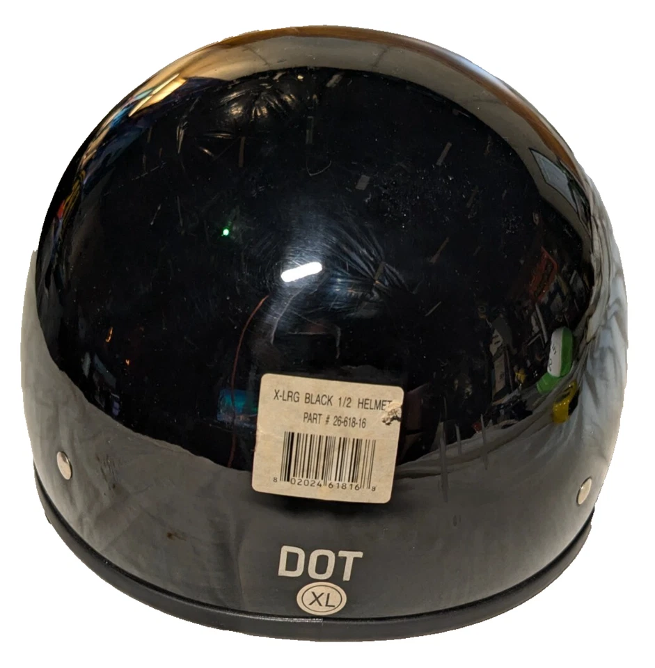 Шлем и козырек Raider Black DOT Black 1/2 Half размер XL - Изображение 2 из 4