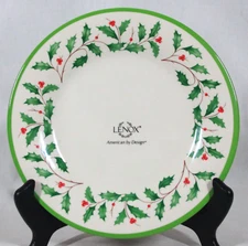 RARE! LENOX HOLIDAY MELAMINE ACCENT 7.5" DIAMETER CHILDS PLATE NEW WITH TAGS