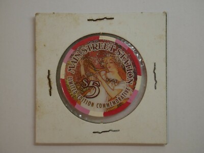 Las Vegas Main Street Station $5 Casino Chip, Mucha Ladies, LE #0540 of 1,000
