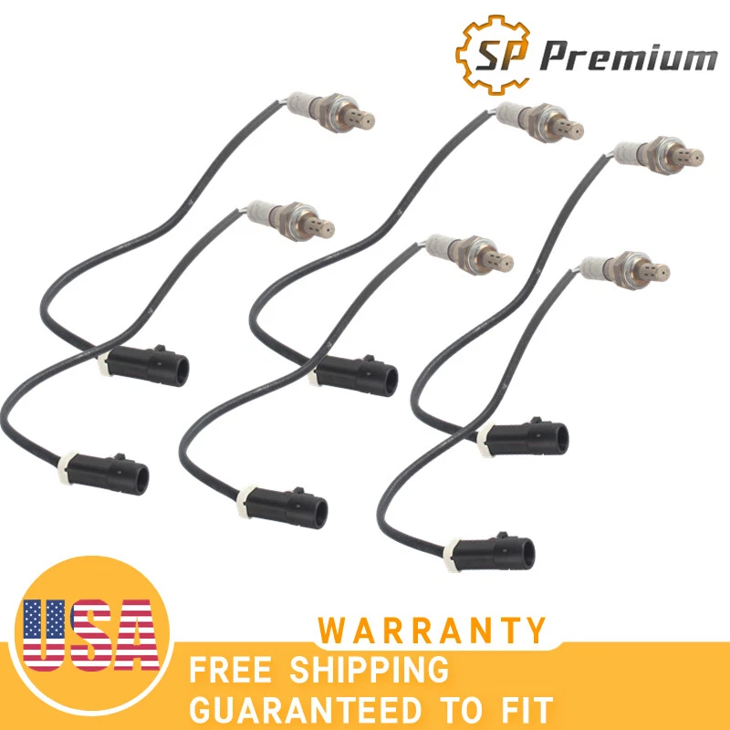 Sensores de oxígeno lambda O2 aguas arriba y aguas abajo para Aston Martin DB7 V12 6 piezas Foto 3 de 4