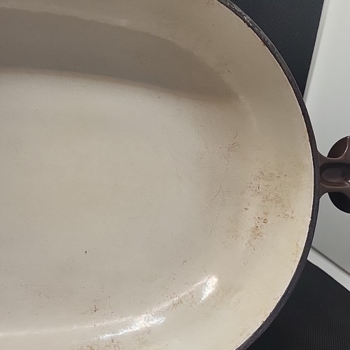 Le Creuset Vintage Brown Cast Iron Enzo Mari La Mama 25 Gratin Dish - Picture 9 of 19