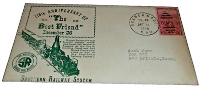 DECEMBER 1948 SOUTHERN RAILWAY TRAIN #18 BRANCH & AUGUSTA RPO SOUVENIR E