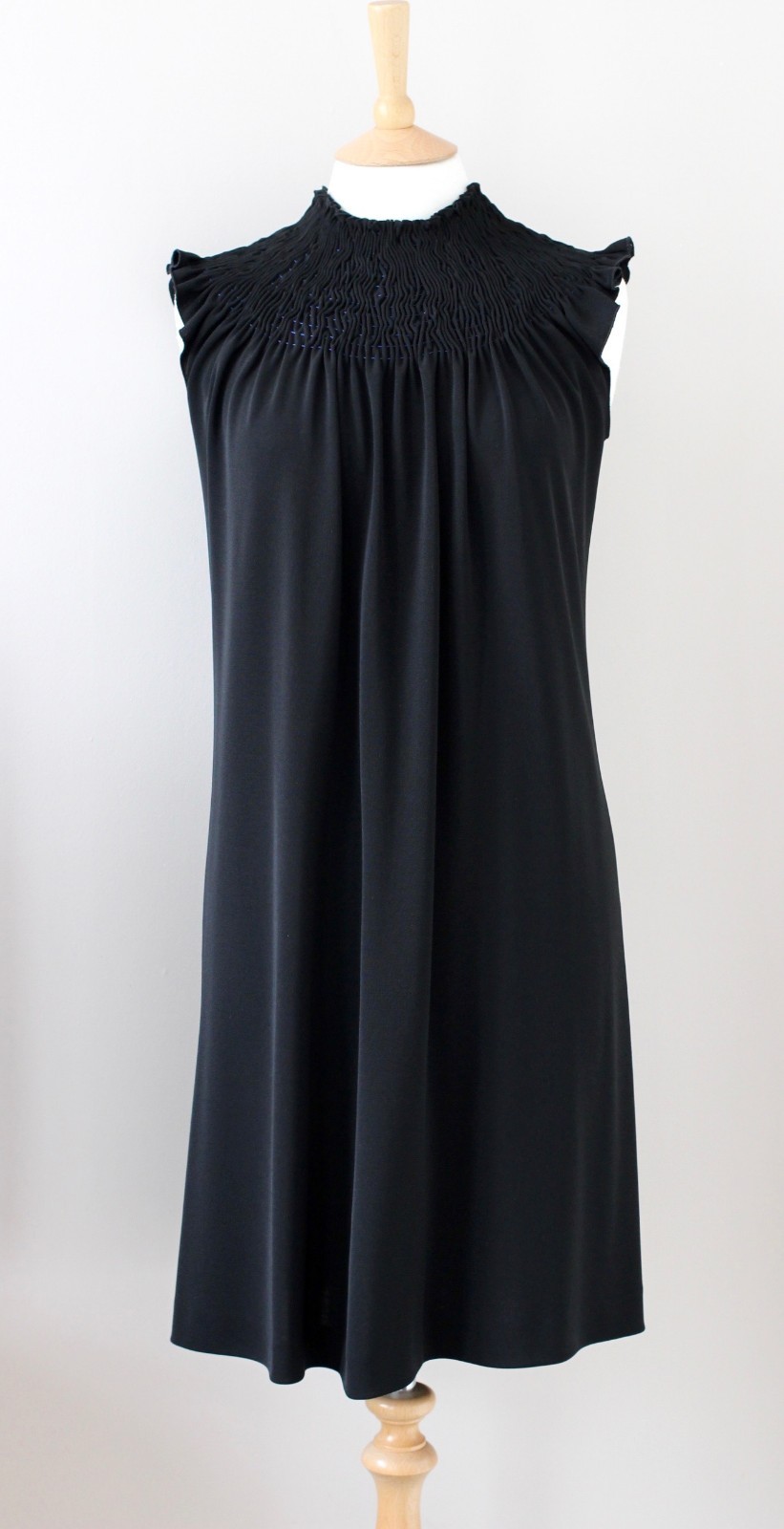 Abito midi nero YVES SAINT LAURENT YSL autunno inverno 2010 IT38 UK6 US0