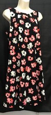 Elle A-line Dress Floral Pattern Women's Size M Business Casual Cocktail KG