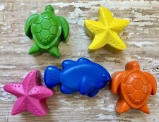 10 sets - 5 Tropical Ocean Sea Life Animals Crayons Party Favors Starfish Turtle