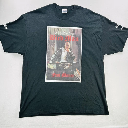 RARE Birdman Shirt Adult 2XL XXL Black Cash Money Re Vintage vintage concert t-shirt, vintage, size XXL, single stitch, B+ condition