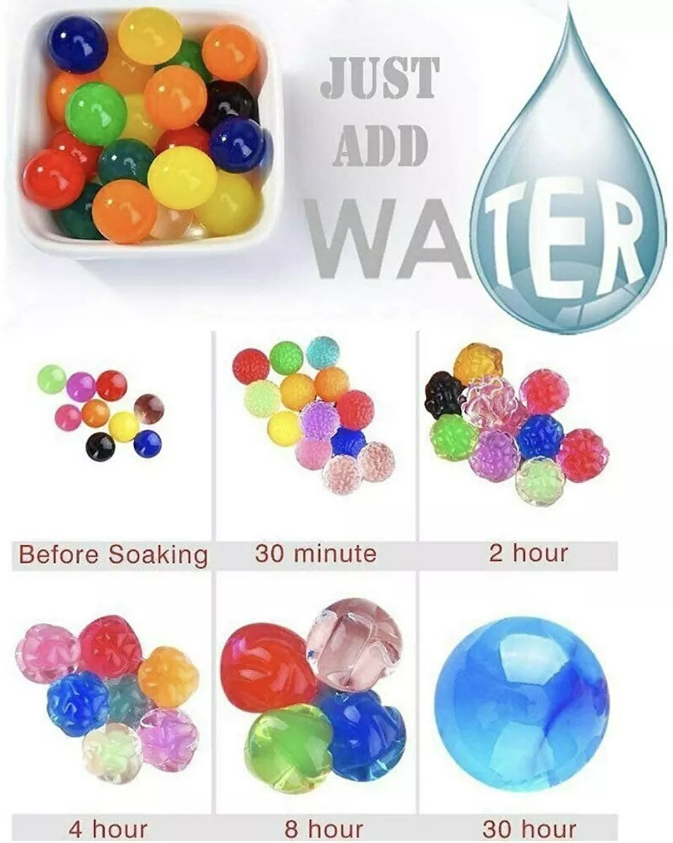 30 /50/100/300/500 ORBEEZ JUMBO SOIL WATER BEADS VASE MAGIC BALLS DECOR  GIFT UK