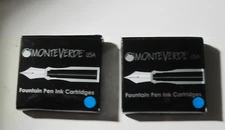 12 MONTEVERDE SHORT UNIVERSAL FOUNTAIN PEN INK CARTRIDGES-RED