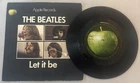 THE BEATLES - Let It Be : 7" Single - 1970 1st Press - Apple Records