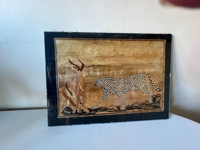 Gepard und Gazelle Bild Wandbehang auf Papyruspapier