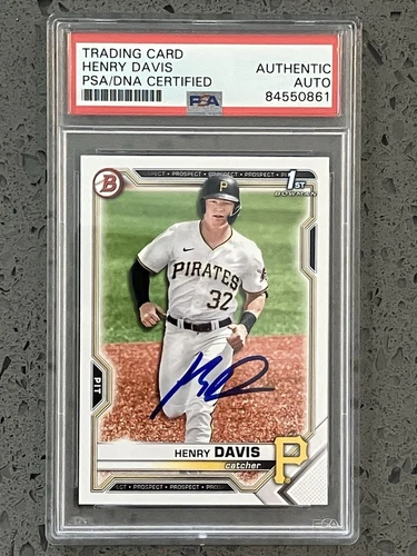 2021 Bowman Draft Henry Davis Pittsburgh Pirates RC #BD-48 PSA Authentic Auto