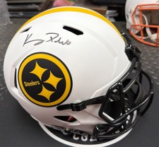 Kenny Pickett Signed Steelers Lunar Eclipse White FS Replica Speed Helmet BAS