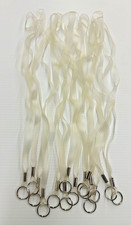 500 pcs Clear Jelly Rubber Lanyards Key Ring Bulk *NEW OLD STOCK CLEARANCE*