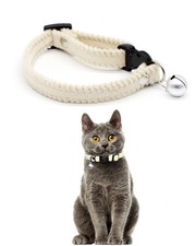 Furry Breakaway Cat Collar with Bell, Adjustable 7.87-11.78 Kitten Collar, Su...