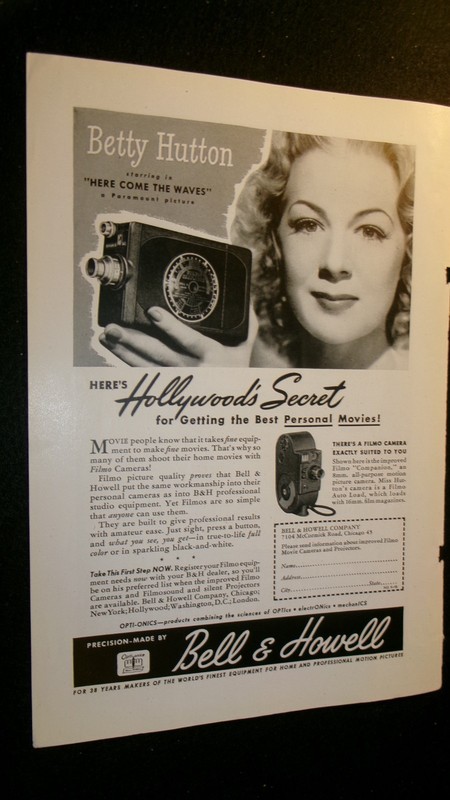 (5) different BELL & HOWELL ads ...1940s...