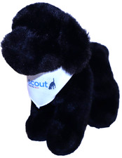 Douglas The Cuddle Toy 7" Black Lab Puppy Dog Bandana Plush Stuffed Animal NWT