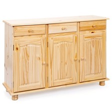 Bahut 3 Portes Pin Massif "Abaco" 130cm Naturel