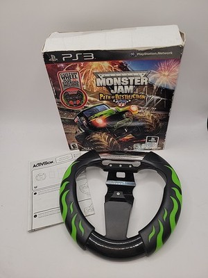 Monster Jam: Path of Destruction Wheel - Sony Playstation 3 PS3 Steering Wheel 