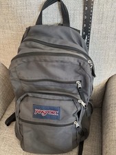 Jansport Big Student Backpack Graphite Gray Water Bottle Multiple Compartments