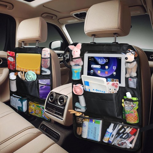 2PCS Car Seat Organizer Backseat, Kid Back Seat Protector, Road Trip Storage ...