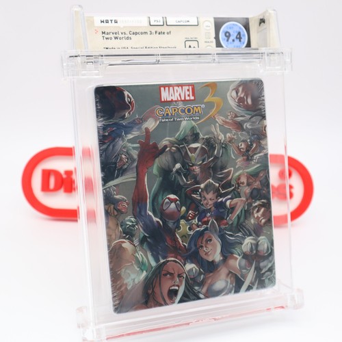 PS3 MARVEL VS. CAPCOM 3 FATE OF TWO WORLDS STEELBOOK! WATA GRADED 9.4 A+ Sealed! - Picture 3 of 10